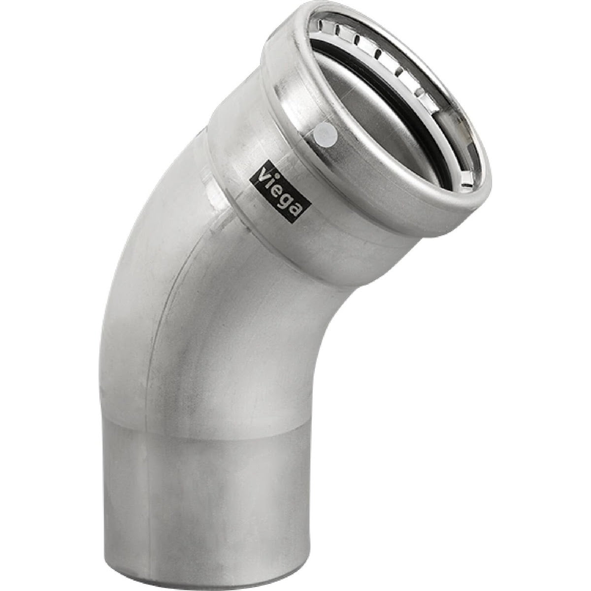 Viega 98495 (6826.1XL) MegaPress 316 FKM 2 1/2 in 45 Degree Stainless Steel Street Elbow (1 Each)