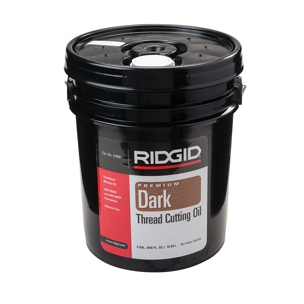 RIDGID 41600 Low Odor Anti-Misting Dark Threading Oil, 5 Gallon