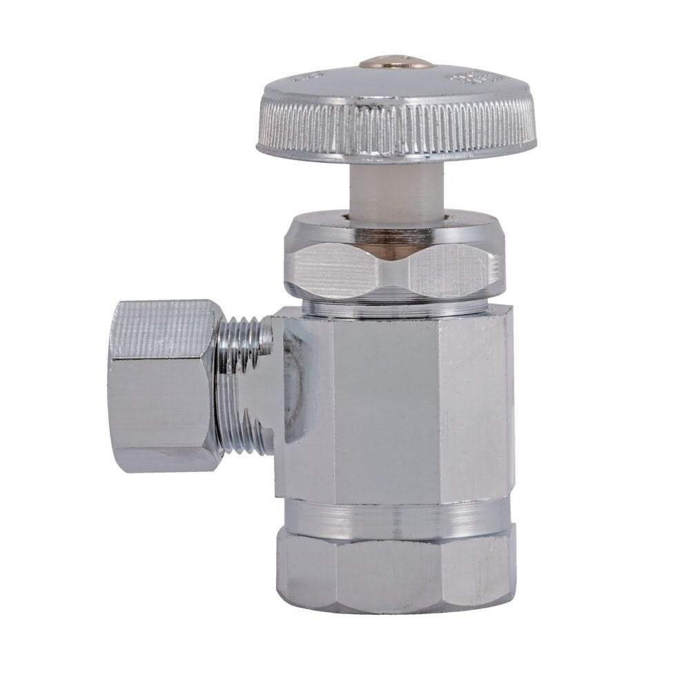 Eastman 04322LF 3/8 in. OD x 1/2 in. FIP Chrome Plated Multi Turn Angle Stop Valve - 2