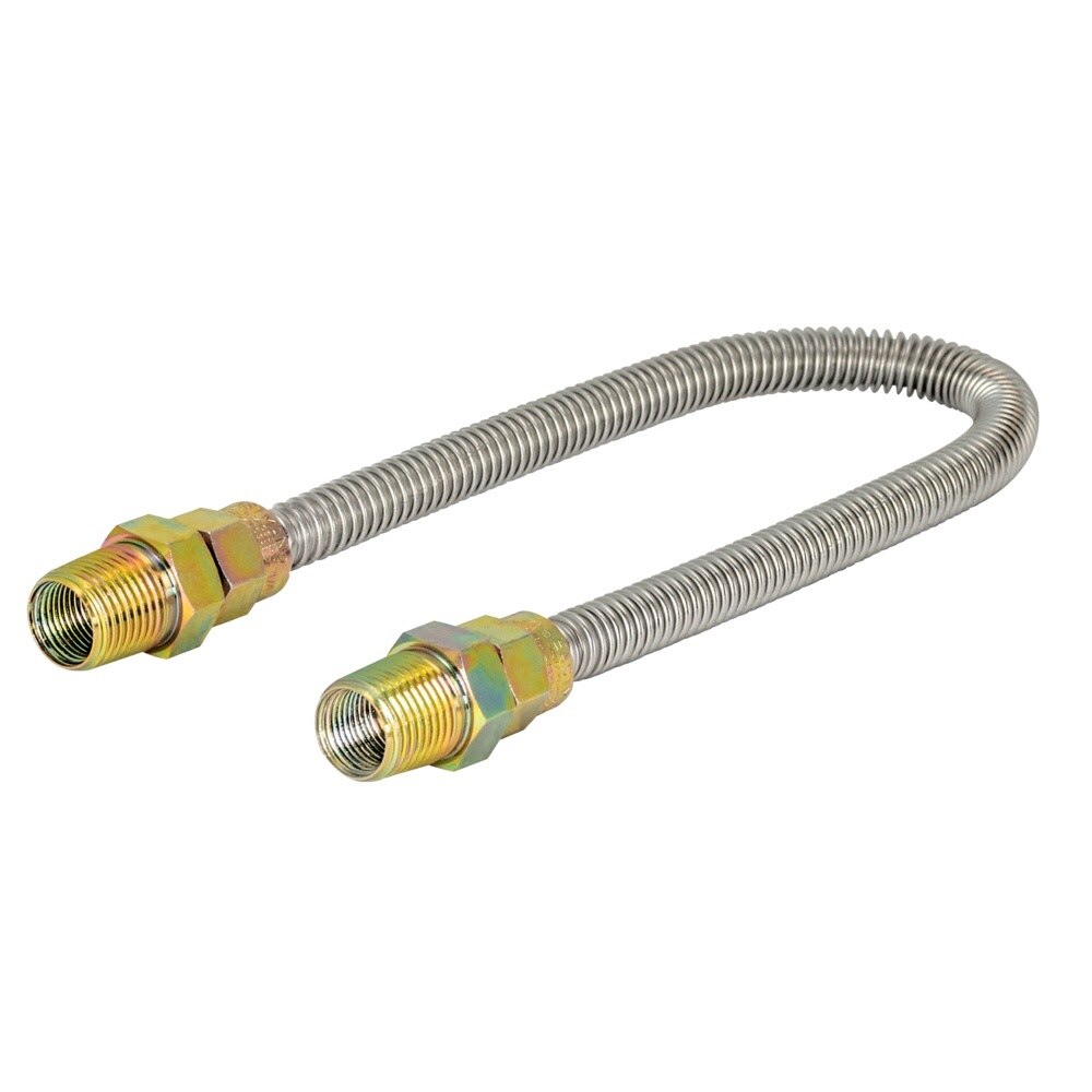 Eastman 10SS505036 3/8 in. OD x 36 in. Stainless Steel Gas Connector with 1/2 in. MIP Ends