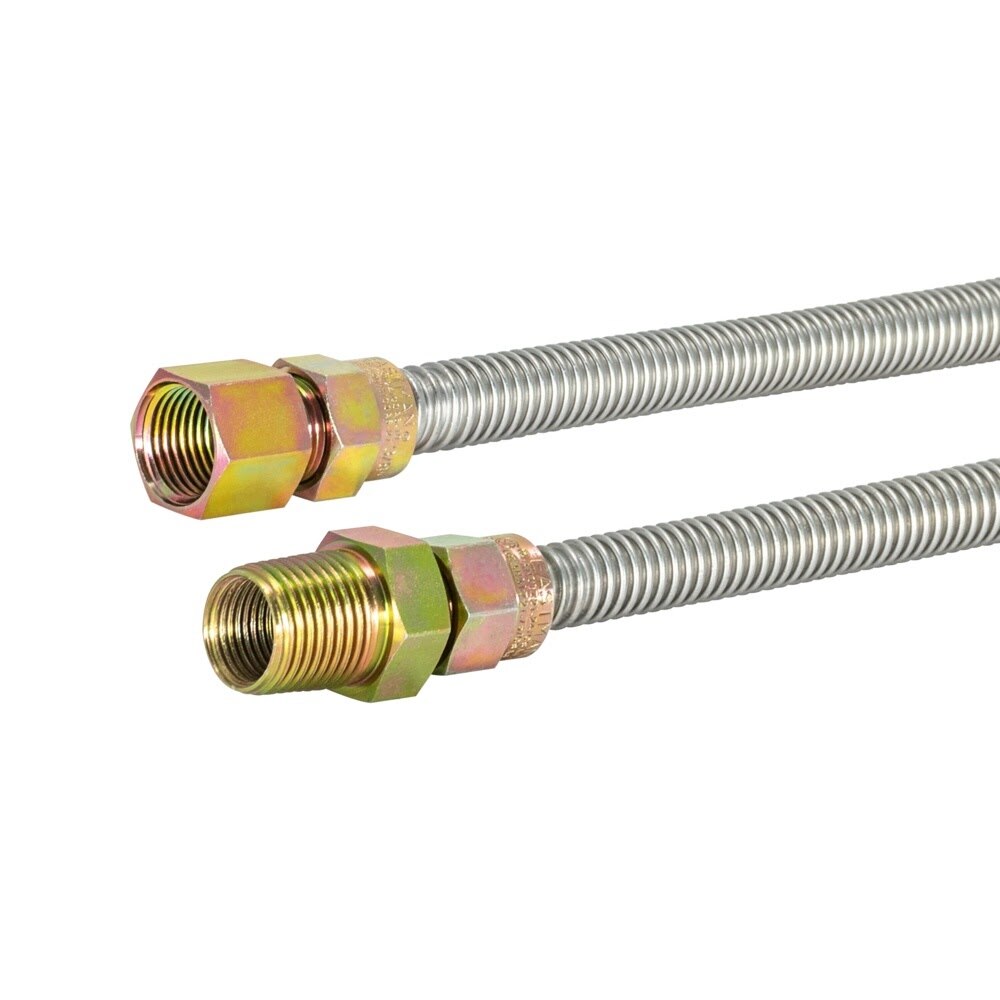 Eastman 10SS515012 3/8 in OD x 12 in L Stainless Steel Gas Connector with 1/2 in FIP x 1/2 in MIP - 2