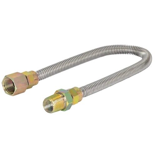 Eastman 10SS535072 3/8 in OD x 72 in Stainless Steel Gas Connector with 3/8 in FIP x 1/2 in MIP