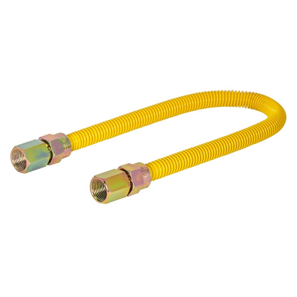 Eastman 10YE535330 3/8 in. OD x 30 in. L Yellow Coated Stainless Steel Gas Connector FIP x FIP