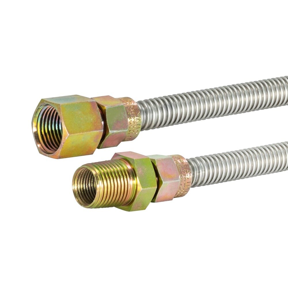 Eastman 20SS515024 1/2 in OD x 24 in Stainless Steel Gas Connector 1/2 in FIP x 1/2 in MIP - 2