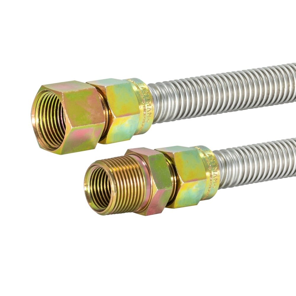 Eastman 30SS515060 5/8 in. OD x 60 in. Stainless Steel Gas Connector with 1/2 in. FIP x 1/2 in. MIP - 2