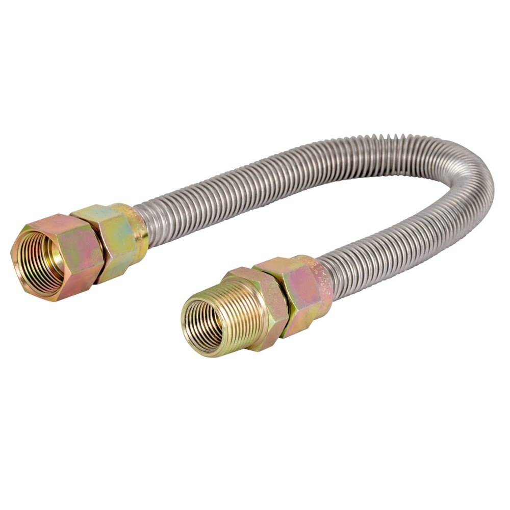 Eastman 30SS555448 5/8 in. OD x 48 in. Stainless Steel Gas Connector with 3/4 in. FIP x 3/4 in. MIP Ends