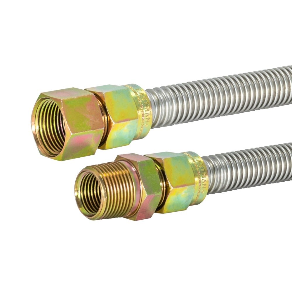 Eastman 30SS555448 5/8 in. OD x 48 in. Stainless Steel Gas Connector with 3/4 in. FIP x 3/4 in. MIP Ends - 2