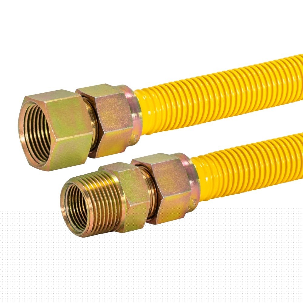 Eastman 40YE545530 1 in OD 30 in Stainless Steel Gas Connector 3/4 in MIP x 3/4 in FIP - 2