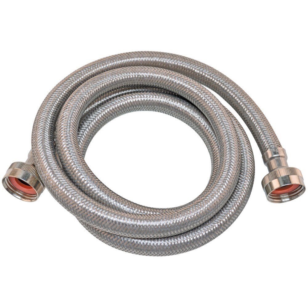 Eastman 41026 3/4 in FHT x 4 ft Braided Stainless Steel Washing Machine Connector
