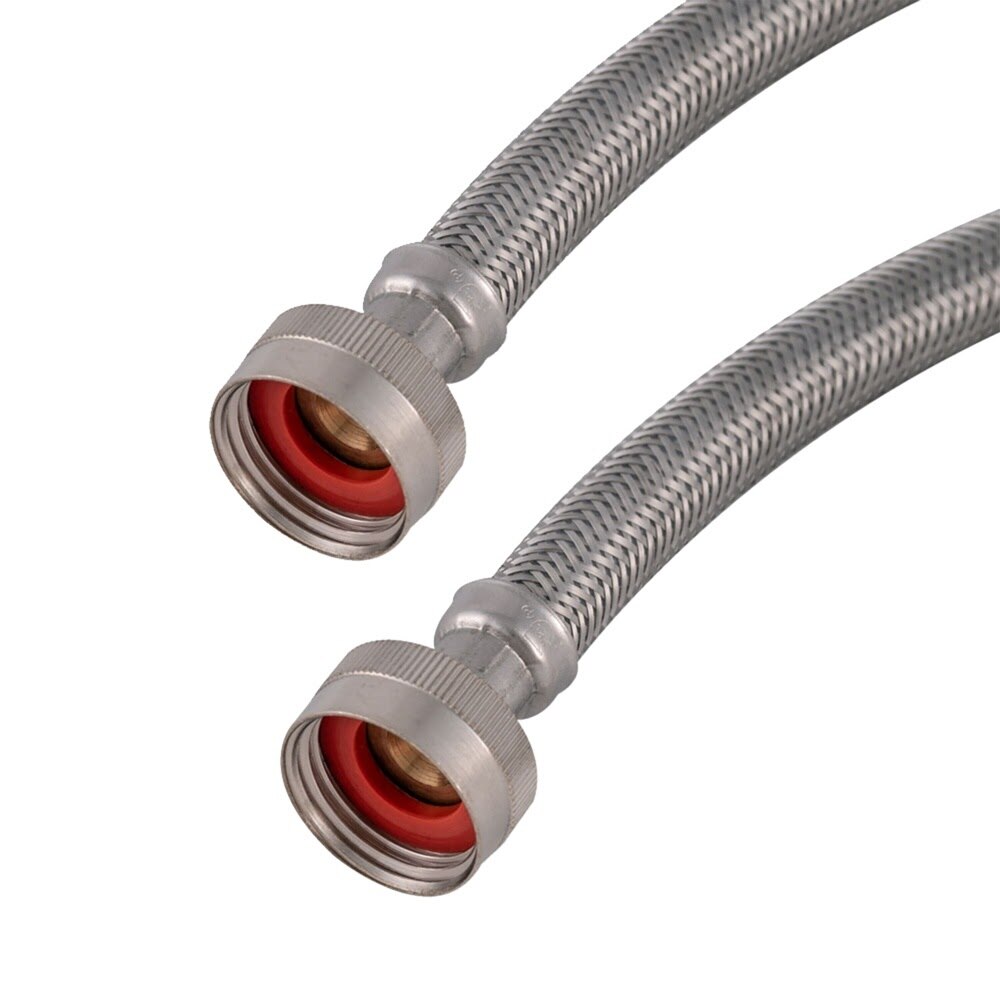 Eastman 41063 5 ft Braided Stainless Steel Washing Machine Hoses (2 Pack) - 2