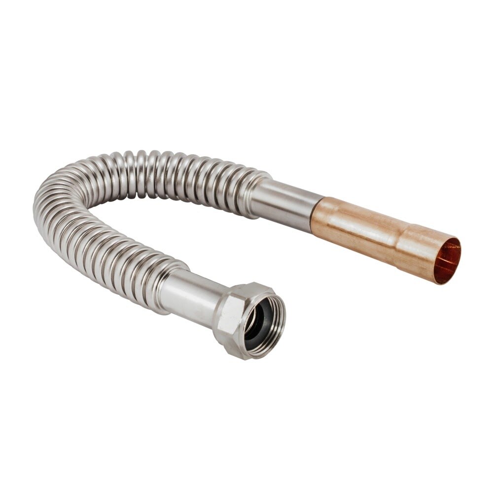 Eastman 437412 12 in. Corrugated Stainless Steel Water Heater Connector 3-4 in. FIP x 1 in. Female Sweat