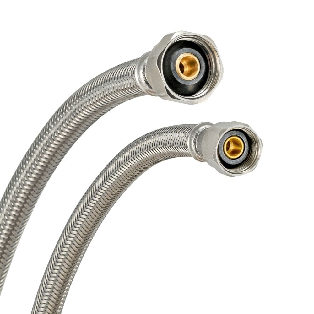 Eastman 48027 1/2 in. IPS x 1/2 in. Comp x 20 in. Braided Stainless Steel Faucet Supply Line - 3