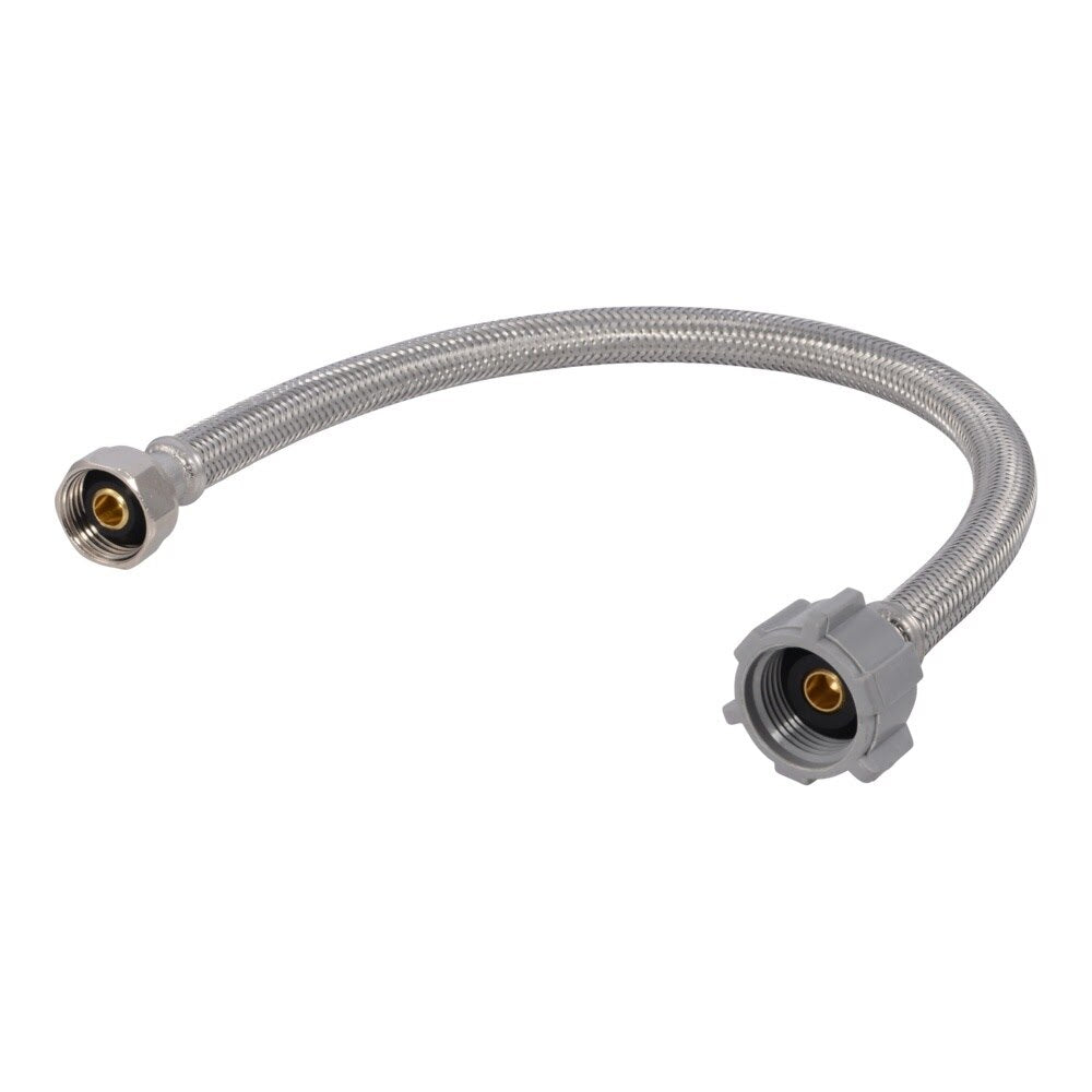 Eastman 48085 1/2 in. IPS x 7/8 in. BC x 16 in. Braided Stainless Steel Toilet Supply Line