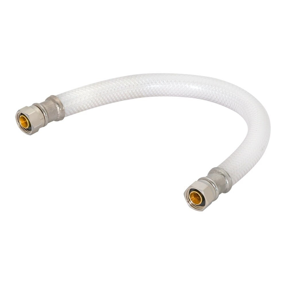 Eastman 48121 3/8 in Comp x 3/8 in Comp x 12 in Flexible PVC Faucet Supply Line with Brass Insert
