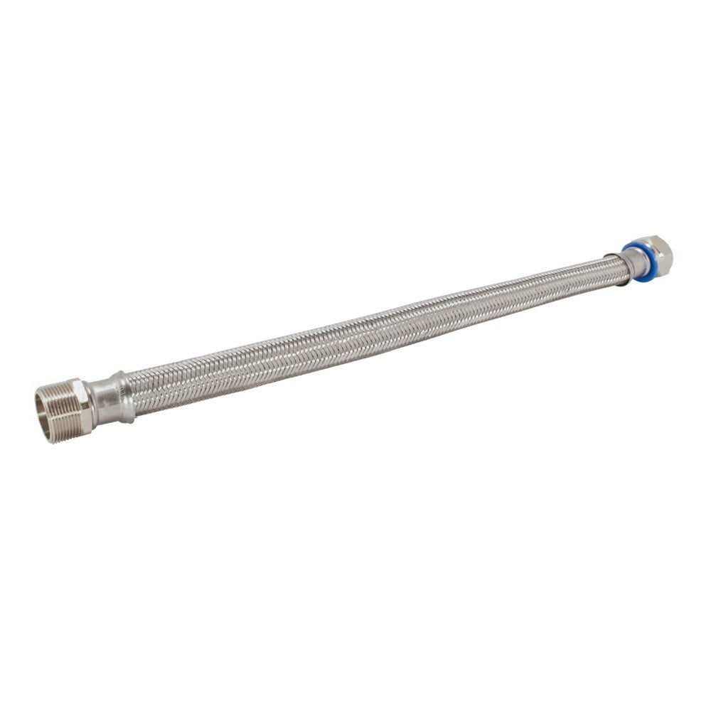Eastman 48254 18 in. Braided Stainless Steel Water Heater Connector 3/4 in. MIP x 3/4 in. FIP Swivel - 2