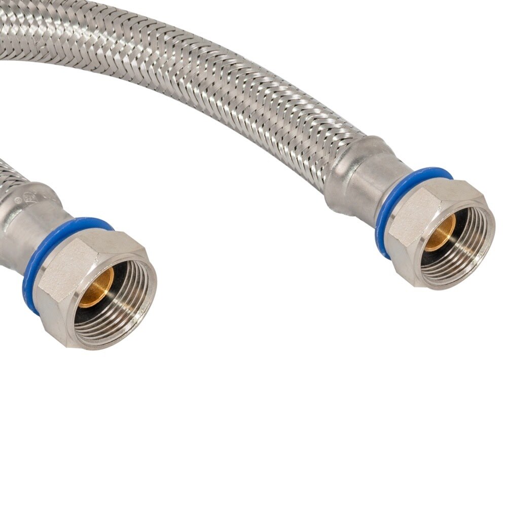 Eastman 48262 15 in Braided Stainless Steel PVC Water Heater Connector 3/4 in FIP x 3/4 in FIP Swivel - 3