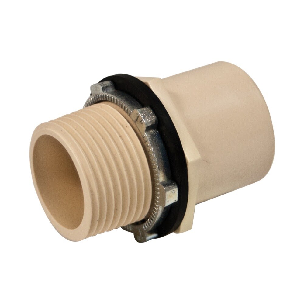 Eastman 60094CPN 30 in. ID x 32 in. OD Aluminum Water Heater Drain Pan with CPVC Fitting