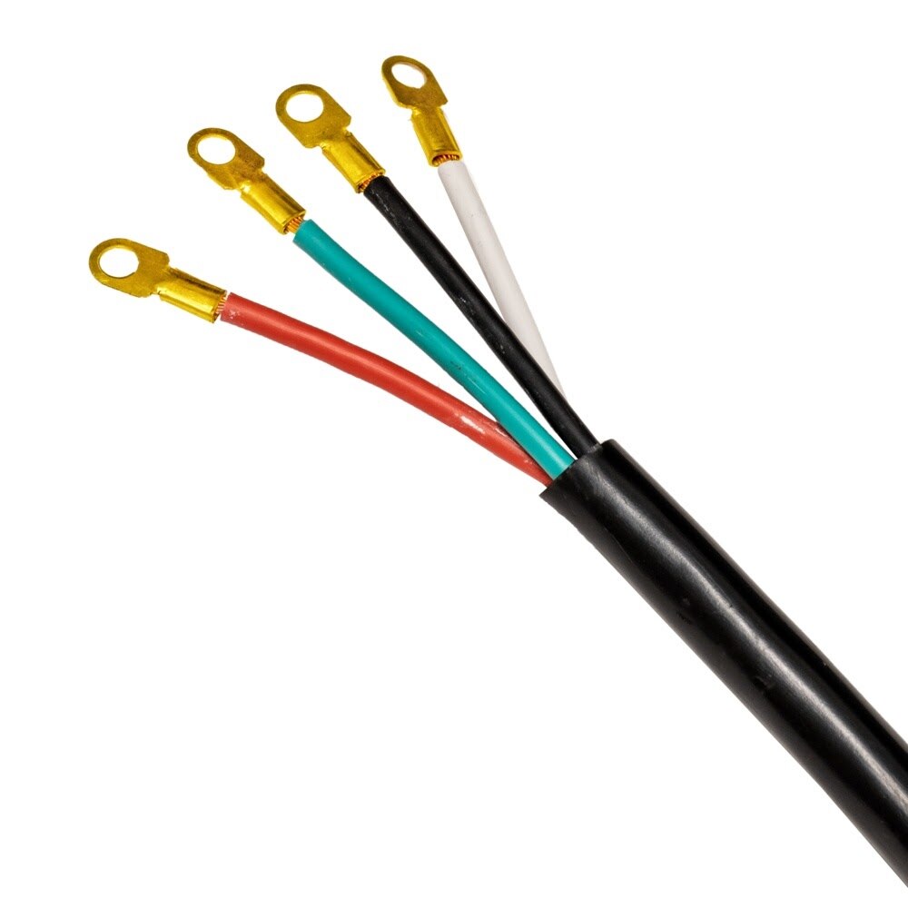 Eastman 61253 4 ft 4 Prong 30 Amp Dryer Cord with Clamp and Screws - 2