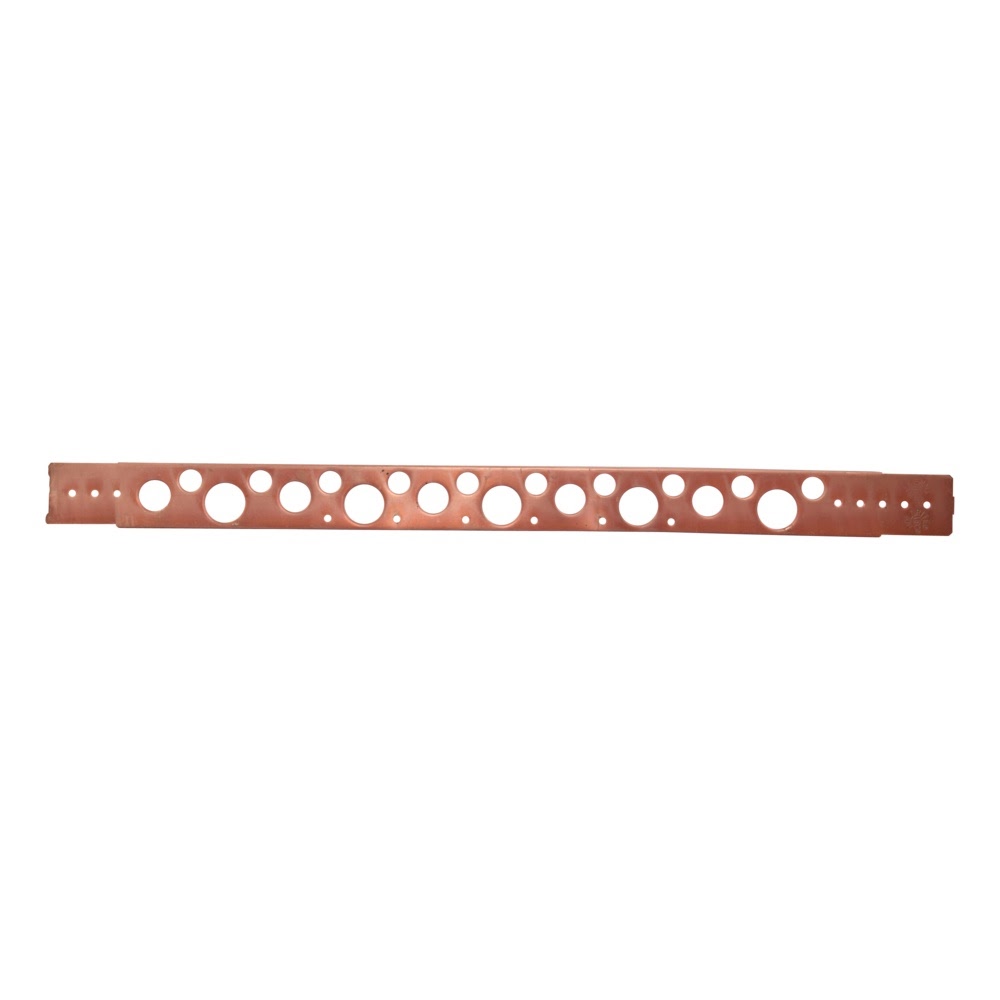 HoldRite 108-26 26 in. Copper-Bonded Flat Bracket with Extruded Holes for Copper Pipe - 3