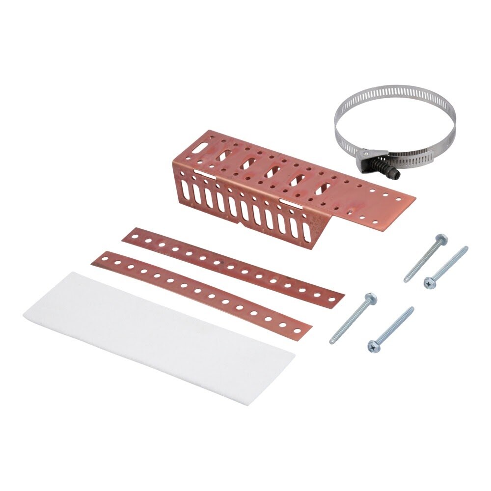 HoldRite 115-C Copper-Bonded Steel Pipe Support Bracket Kit for 1/2 in. to 2 in. Pipe with 4 in. Stainless Steel Band - 2