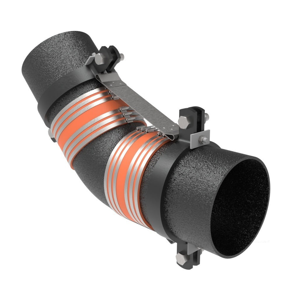 HoldRite 117-10L 10 in. No-Hub 45 Degree Bend Restraint for Plumbing - 2