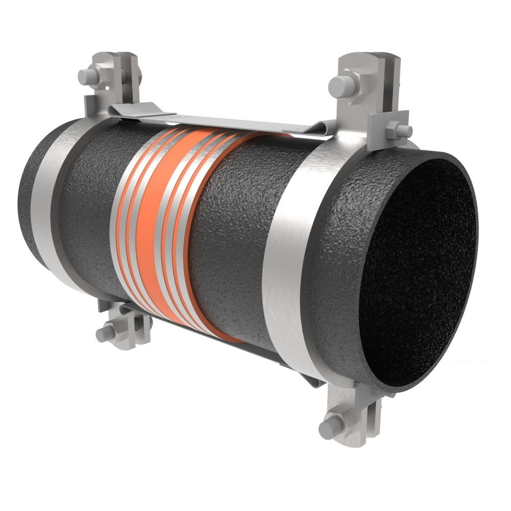 HoldRite 117-10S-G 10 in. Galvanized No-Hub Coupling Restraint for Straight Couplings - 2