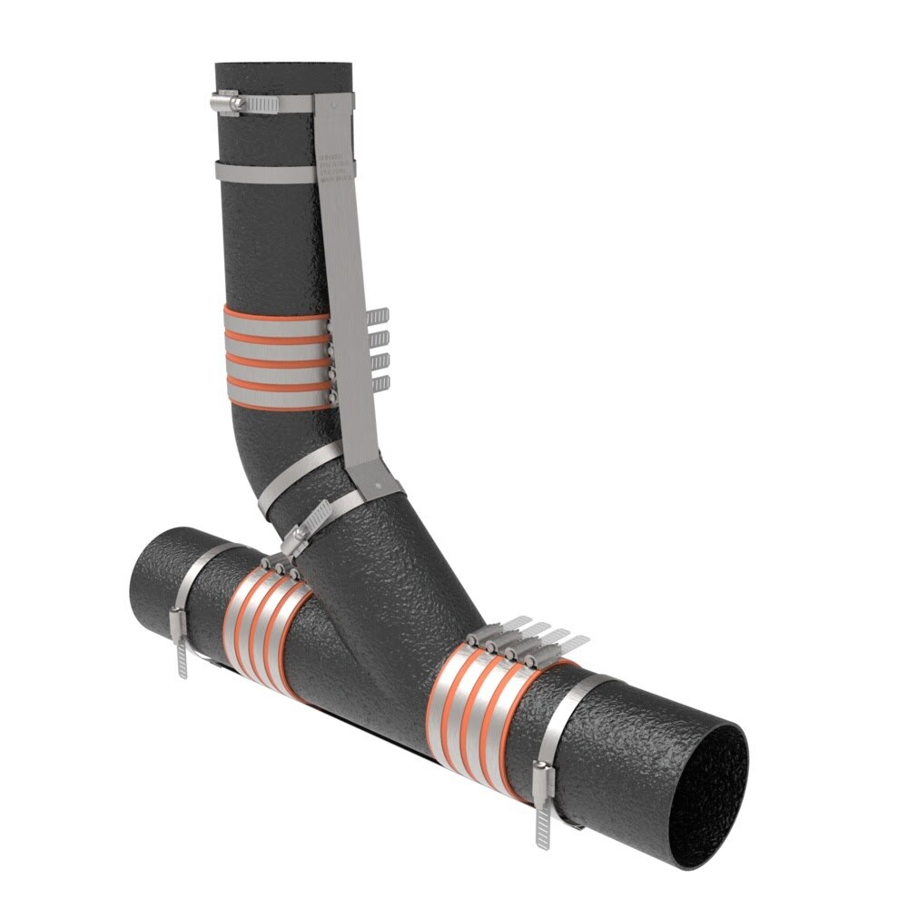 HoldRite 117-6x4CM 6 in. x 4 in. No-Hub Combo Mid-Stream Position Restraint - 2