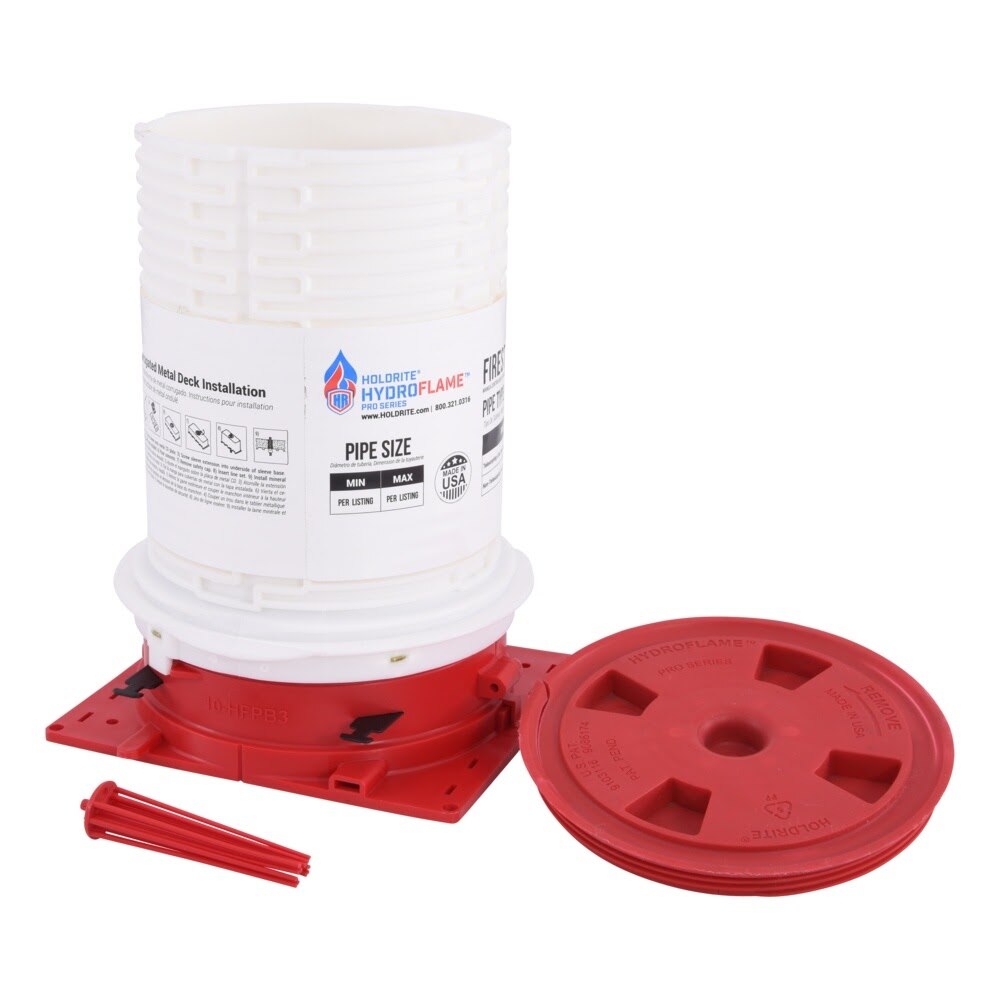 HoldRite HFP-LSP3B 4 in. ID HydroFlame Pro Series Firestop Line-Set Sleeve with Adjustable Cap - 3