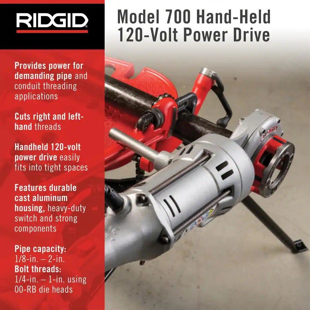 RIDGID 45178 700 Power Drive Kit, 115V 1/2-2