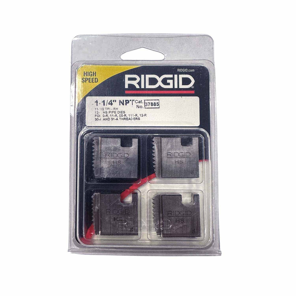 RIDGID 37885 1-1/4" 12R NPT High Speed Threading Dies