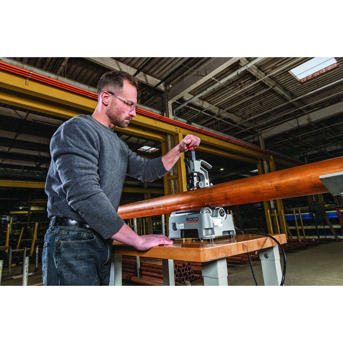 Ridgid 66138 Power Tubing Cutting Machine For Copper and Plastic with PC-116 TS Tube Stand - 7