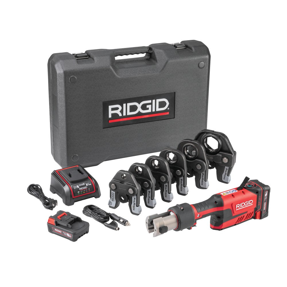 Ridgid 67178 RP 351 Press Tool Kit, Battery and Charger, 1/2" - 2" ProPress Jaws