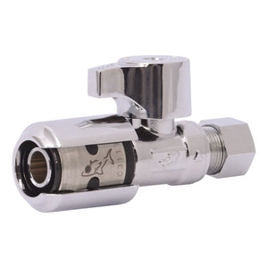 SharkBite K23037 1/2 in x 3/8 in OD Compression EvoPEX Straight Stop Valve with Escutcheon