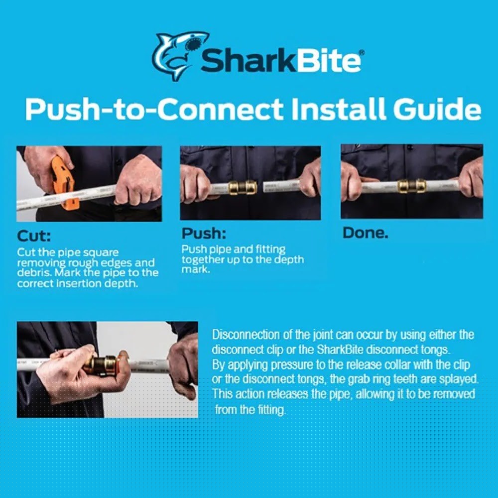 SharkBite U5260LFA 1 in Push-to-Connect 90 Degree Elbow with 1/8 in NPSM Drain - 3