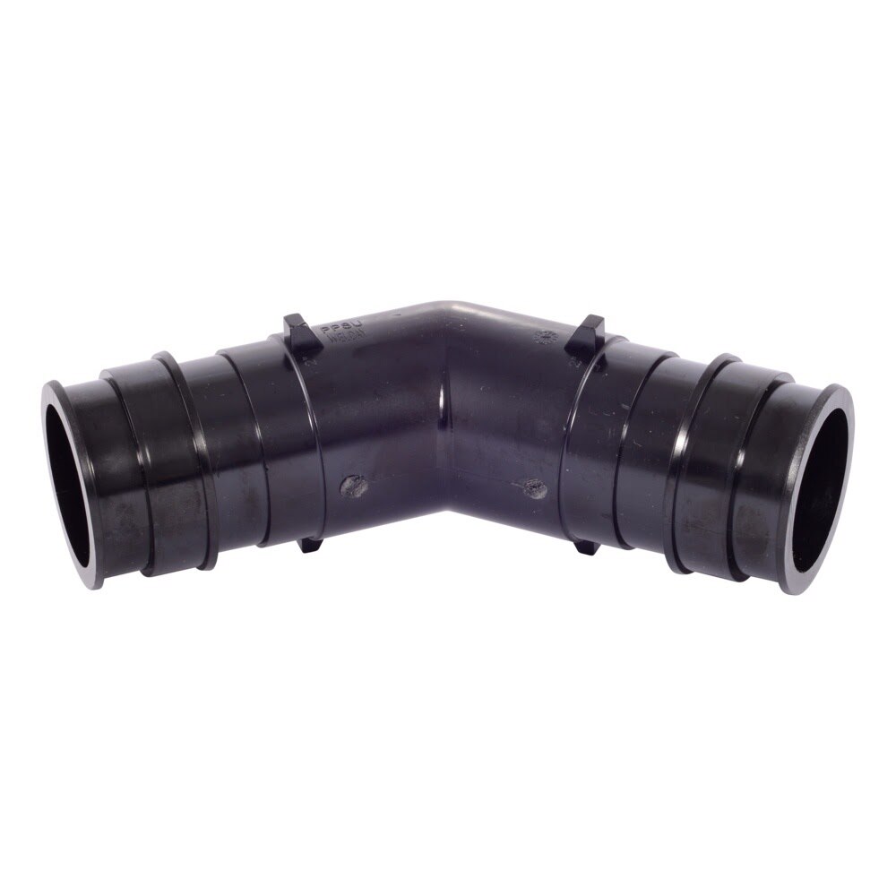 SharkBite UA0554 2 in. x 2 in. Poly Expansion 45 Degree Elbow Fitting for PEX-A and PE-RT Pipe