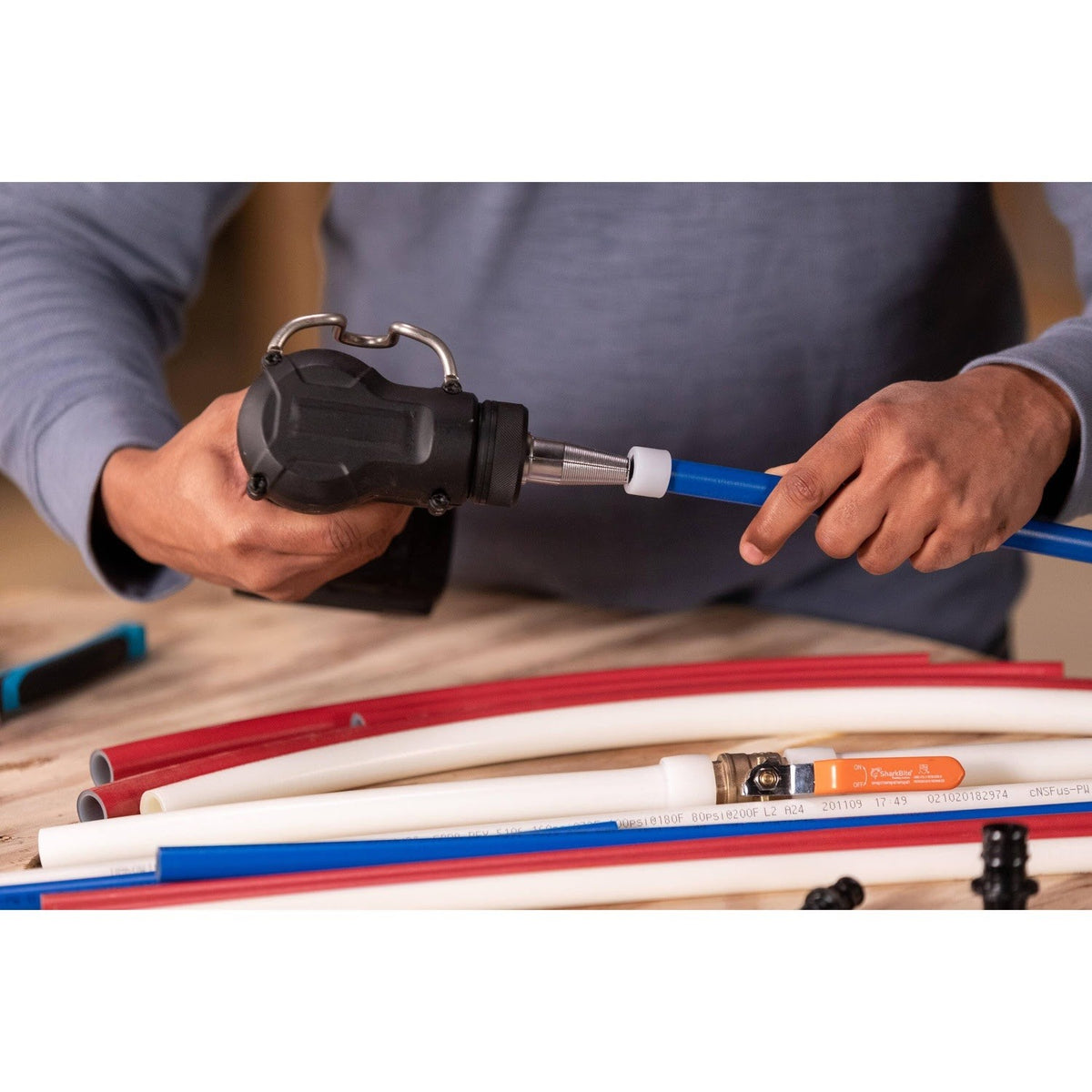 SharkBite UA60B500 1/2 in. x 500 ft. Blue PEX-A Pipe Coil for Potable Water Plumbing - 5
