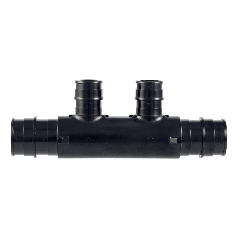 SharkBite UAMPT2OW 3/4 in. x 3/4 in. Poly Expansion Multi-port Tee with Two 1/2 in. Outlets Open - 3