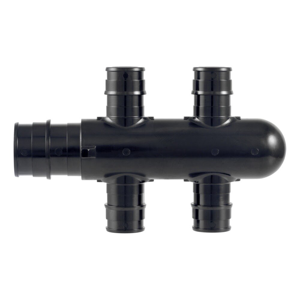 SharkBite UAMPT4CHW 3/4 in x Four 1/2 in PEX-A 4-Port Closed Opposing Multi-Port Tee - 3