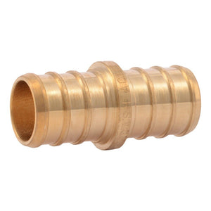 SharkBite UC012LF 5/8 in. x 5/8 in. Brass Barb Coupling for PEX and PE-RT Pipe