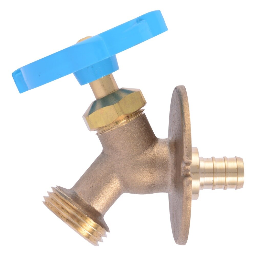 SharkBite UC24632 1/2 in. PEX Crimp x 3/4 in. MHT Brass 45 Degree Multi-Turn Hose Bibb - 2