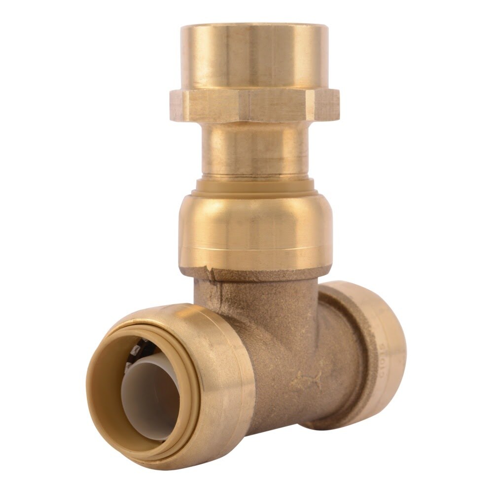 SharkBite UR462A 3/4 in x 3/4 in x 3/4 in Push-to-Connect Tee with Female FNPT Center