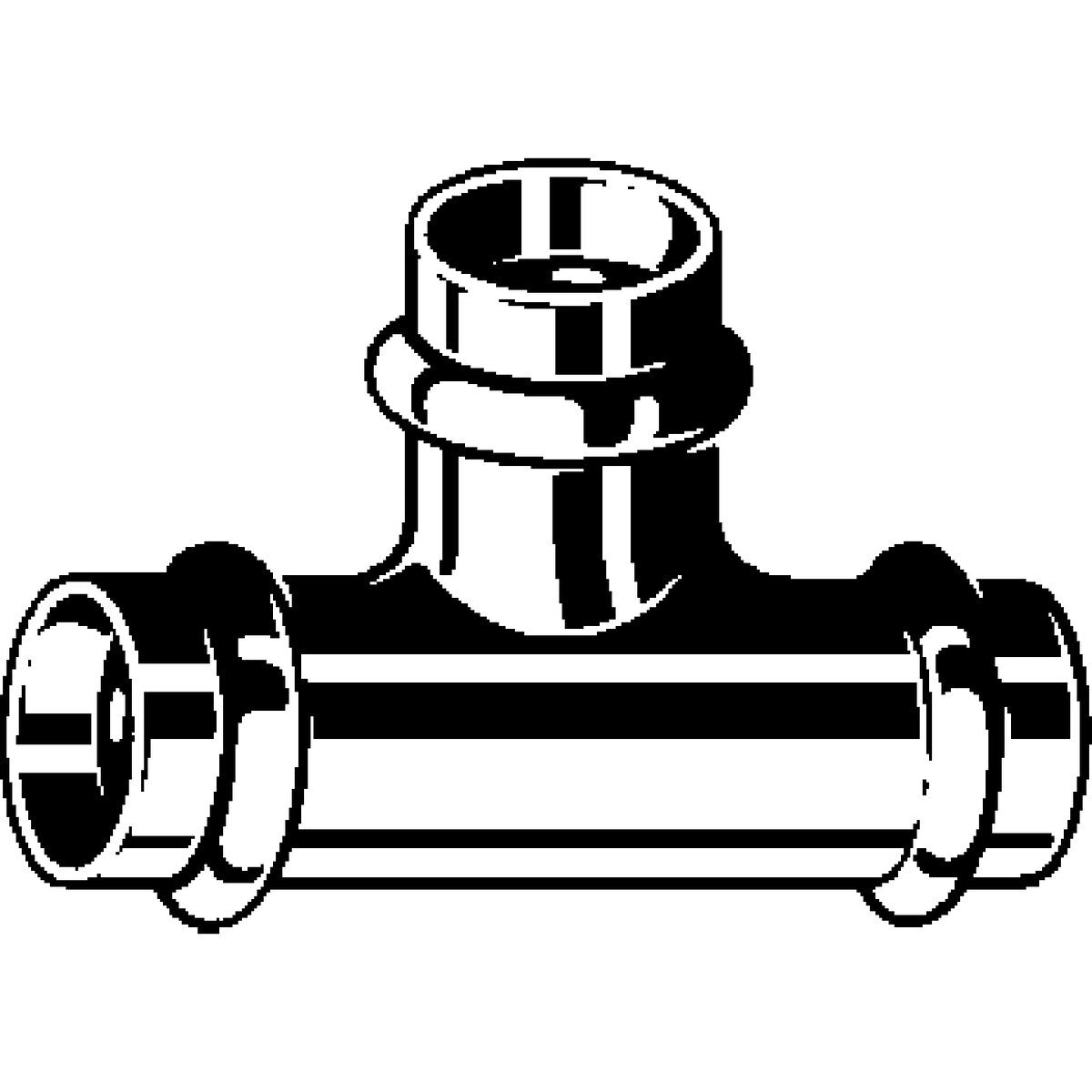 Viega 15483 (2918) ProPress Copper Reducing Tee Press Connection 1 1/2 in x 1 1/4 in x 1 1/4 in (1 Each) - 2