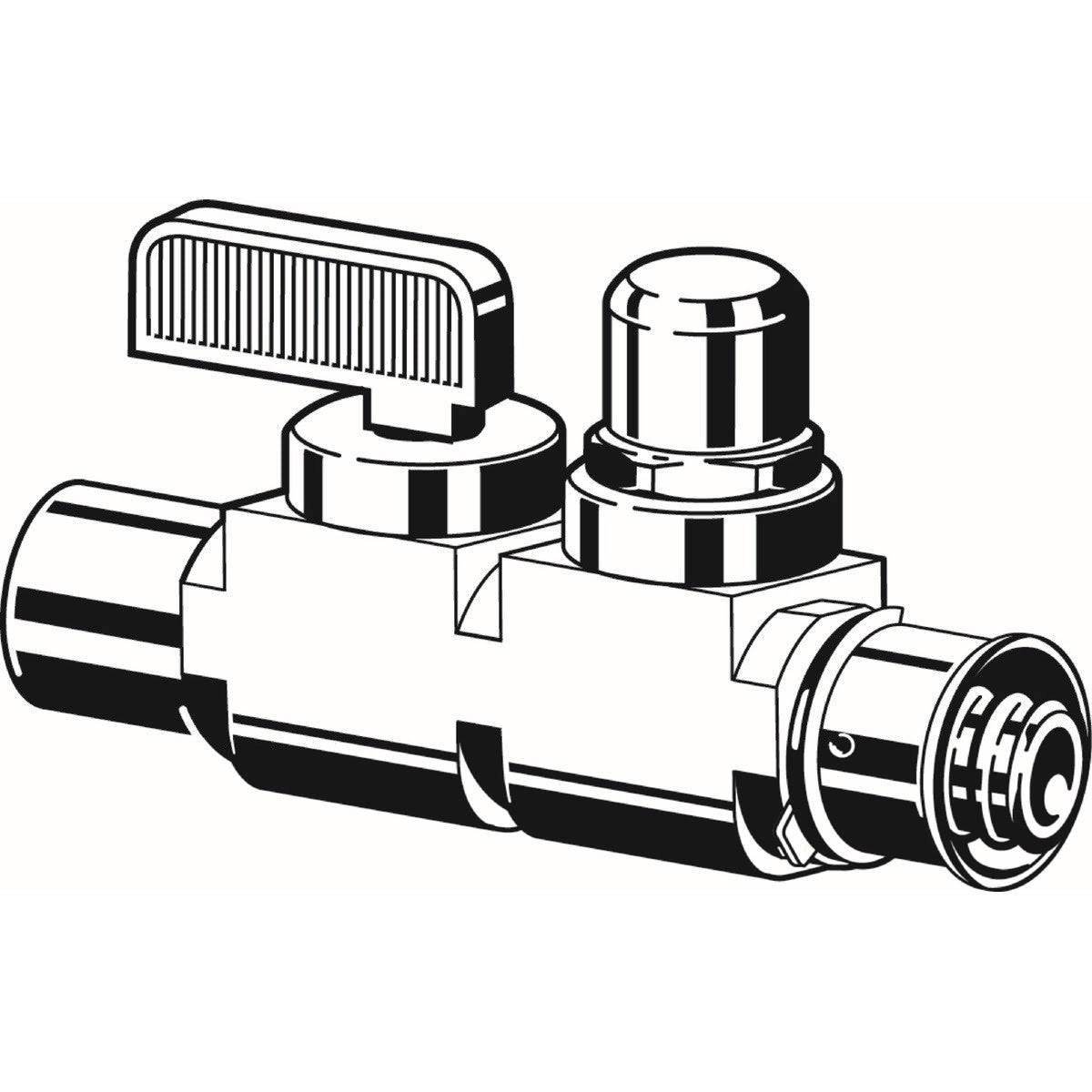 Viega 17263 (2834.7US) 1/2 in. Brass Shutoff Balancing Valve for Copper Manifolds Press Connection (1 Each) - 2