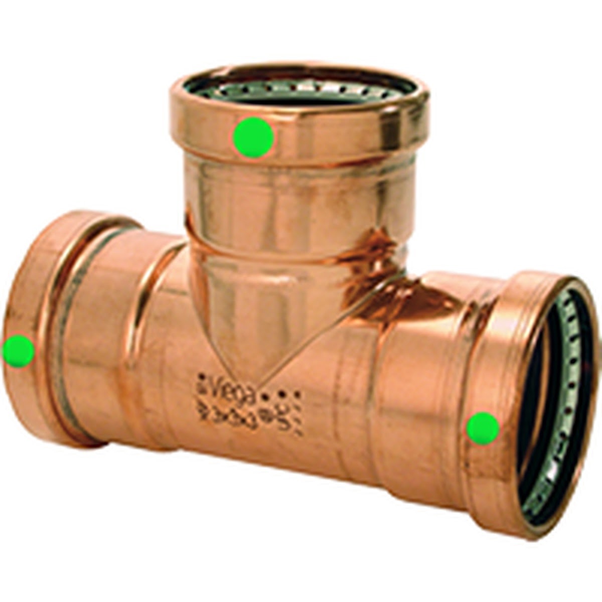 Viega 20754 (0918XL) ProPress XL Copper Press Tee 3 in. x 2-1/2 in. x 3 in. (1 PC)