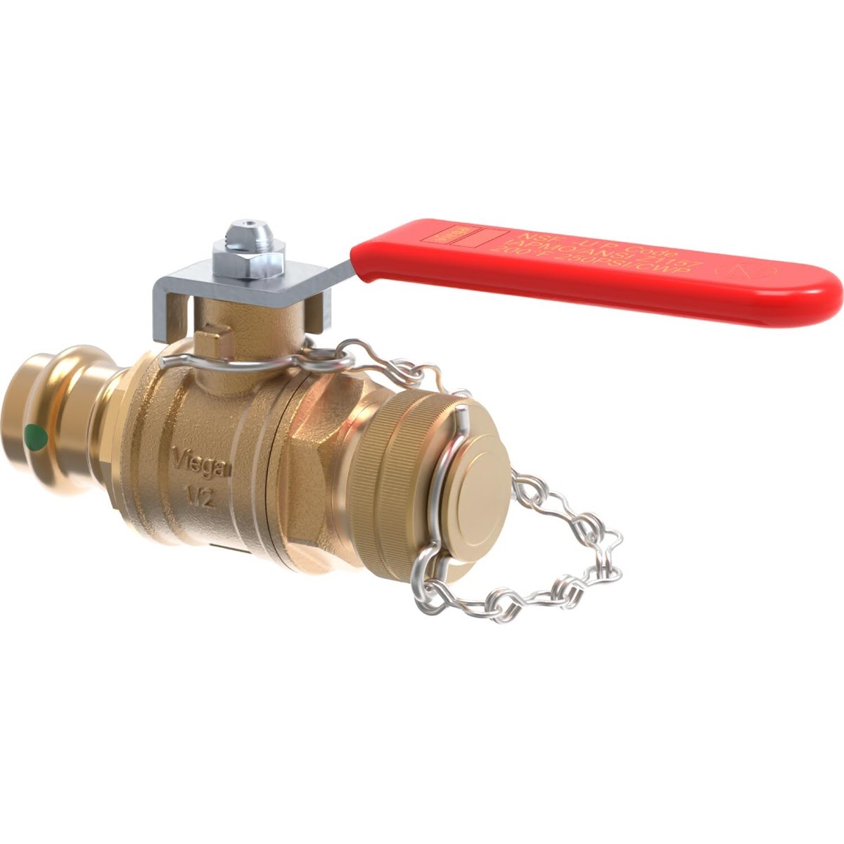 Viega 24095 (2973.3) ProPress 3/4 in Press x 3/4 in Hose Full Port Ball Valve