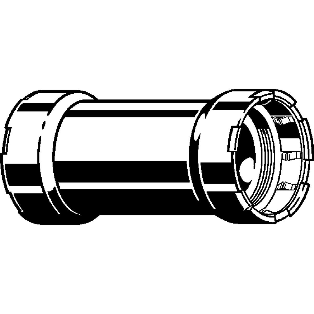 Viega 25036 (6615.5) MegaPressG 3/4 x 3/4 in. No Stop Press Coupling, Carbon Steel - 2