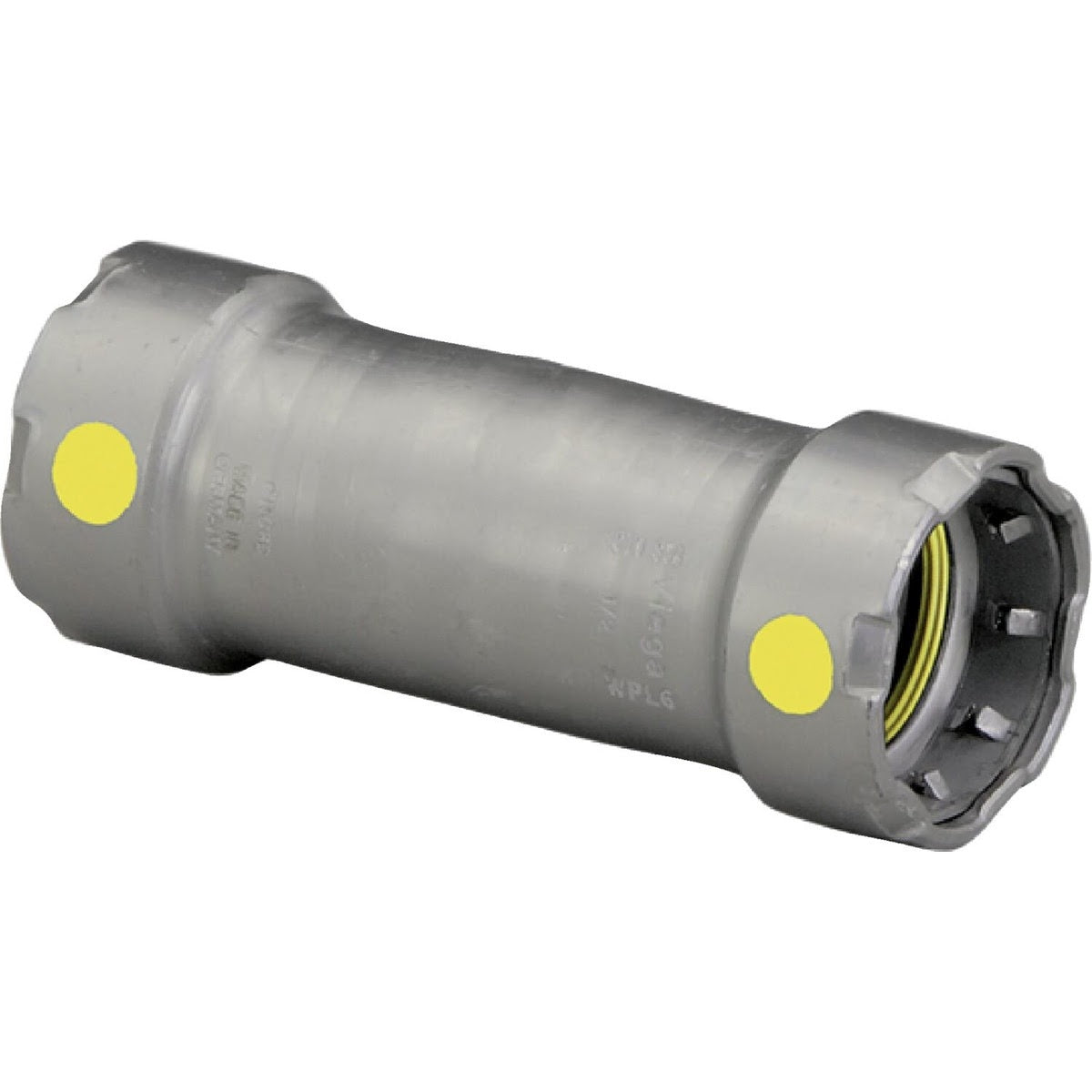 Viega 25071 (6615.3) MegaPressG Extended Coupling No Stop 1/2 in. x 1/2 in. Press for Carbon Steel Pipe (10 Pack)