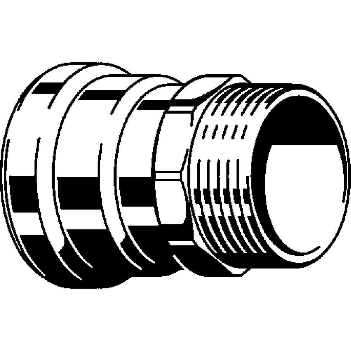 Viega 26640 (4811XL) MegaPress FKM Adapter 2 1/2 in. Press x 2 1/2 in. MPT (1 Pack) - 2