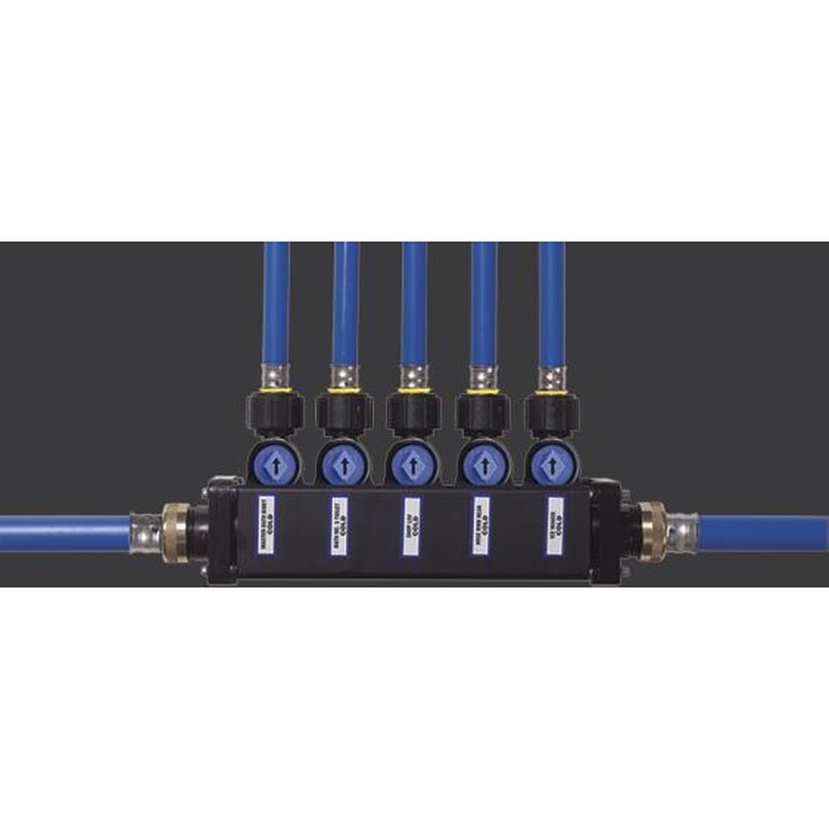 Viega 49043 (V5650) PureFlow MiniBloc 4-Port 1/2 in. Press Zoning Manifold (1 Each) - 2