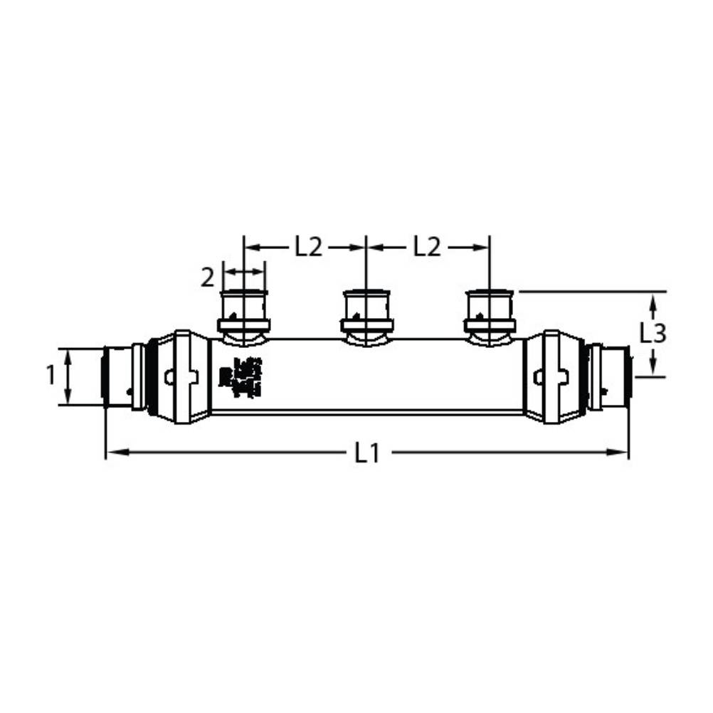 Viega 49153 (V5636) PureFlow Press Zero Lead Polymer Manifold 3 Outlet 3/4 in x 3/4 in x 1/2 in - 2